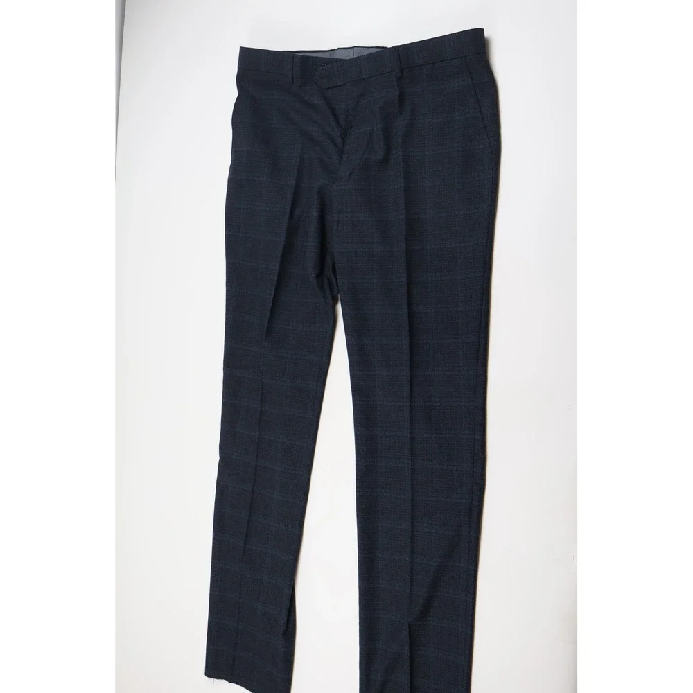 Giorgio Fiorelli Suit 2BT Vent Nopleat Blue Plaid 44R 38W NWT
